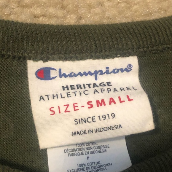 Champion Green All-Over Script Tee - Picture 3 of 4